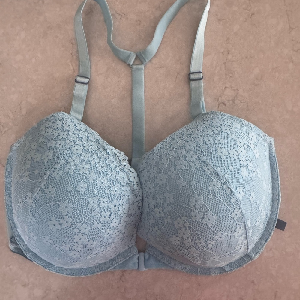 Victoria's Secret Delicate Lace Bra in Light Blue